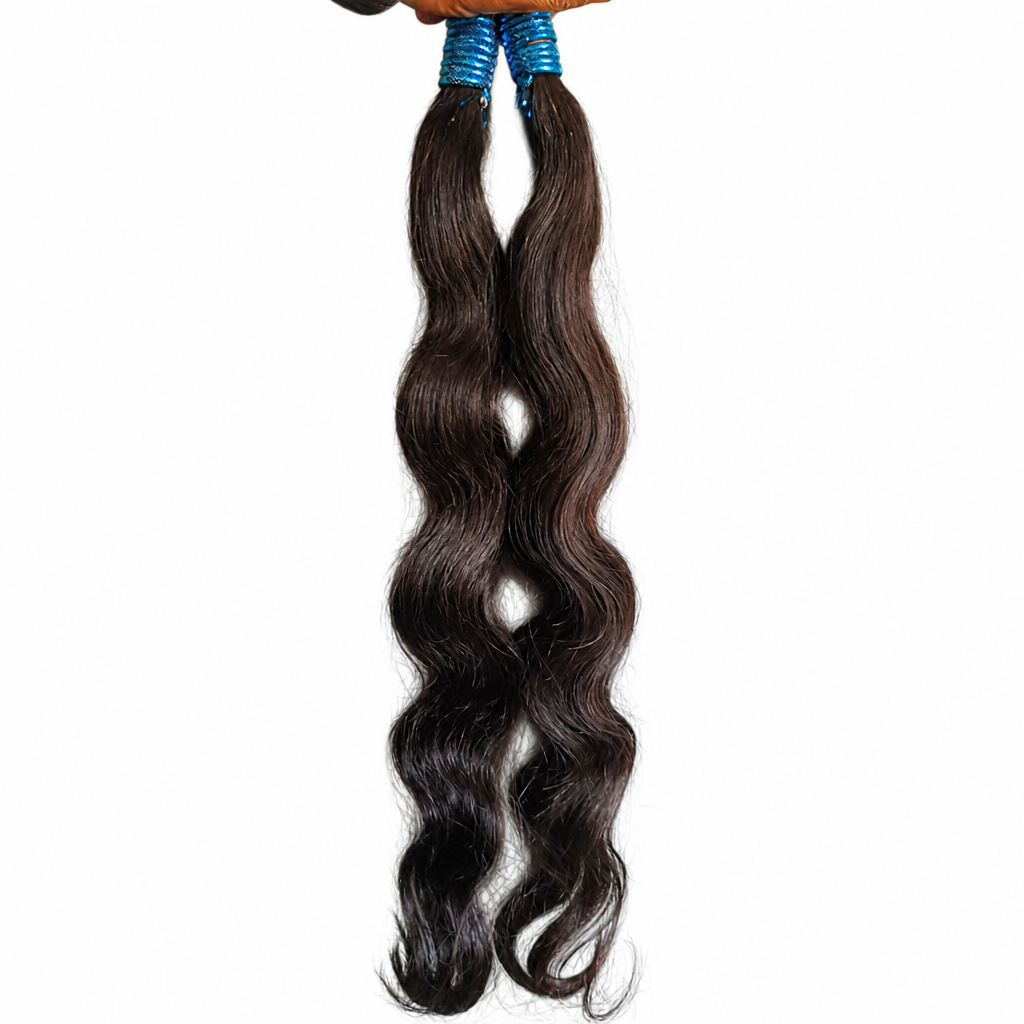 Cabelo humano ondulado 65 cm 200 g