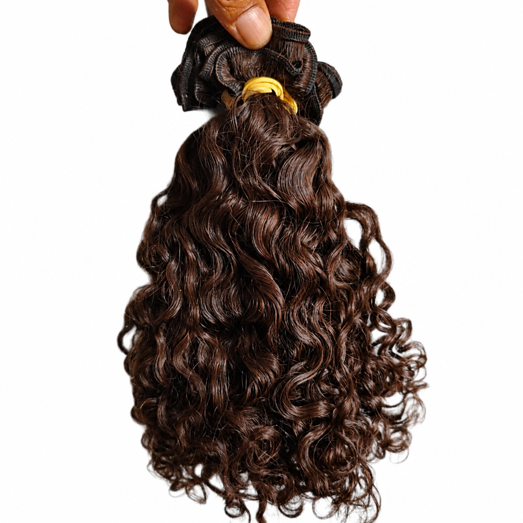 Cacho Caipira Cacheado 35cm 120g Dividido em 3 Telas