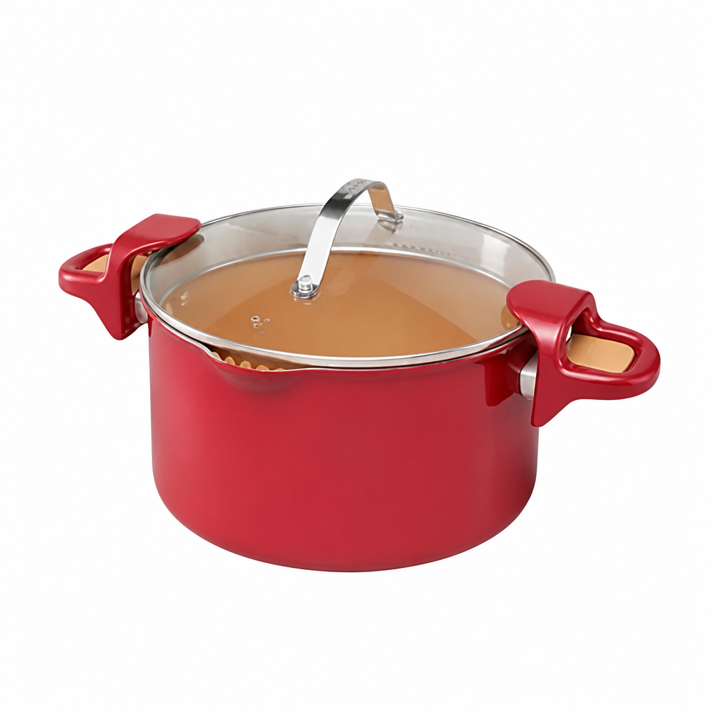Espagueteira MaxChef 20cm com Tampa de Vidro Temperado