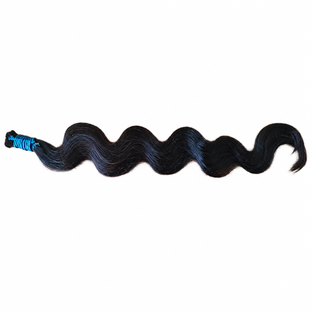 Cabelo Ondulado Preto 65cm 100g