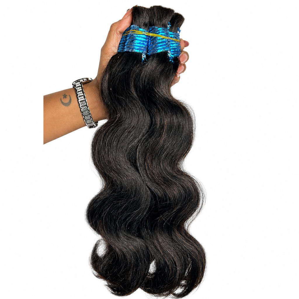 Cabelo humano natural ondas 35cm 100gr